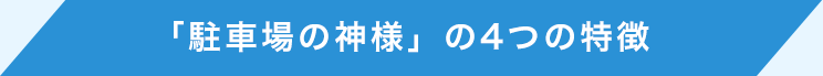「駐車場の神様」の4つの特徴
